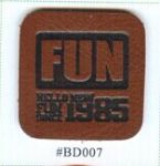 Real leather Badge
