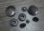 Antique silver 4 parts snap