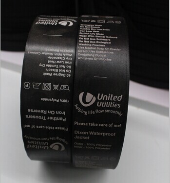 Satin ribbon care label,Care Label