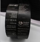 Satin ribbon care label