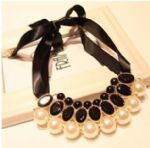 satin tape neck lace